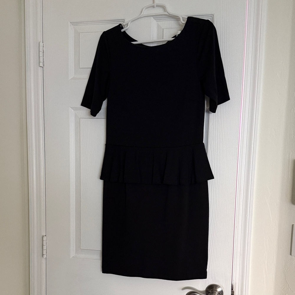 Ella Moss Elegant Black Peplum Dress